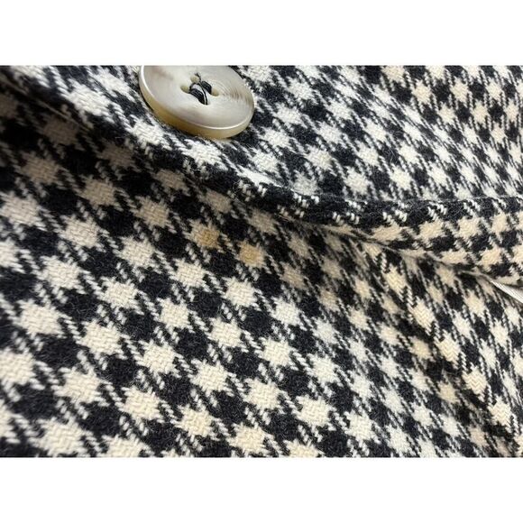 Sisley Houndstooth Wool Blazer Jacket Made in Italy - Size S - Classic Elegance - Picture 11 of 15